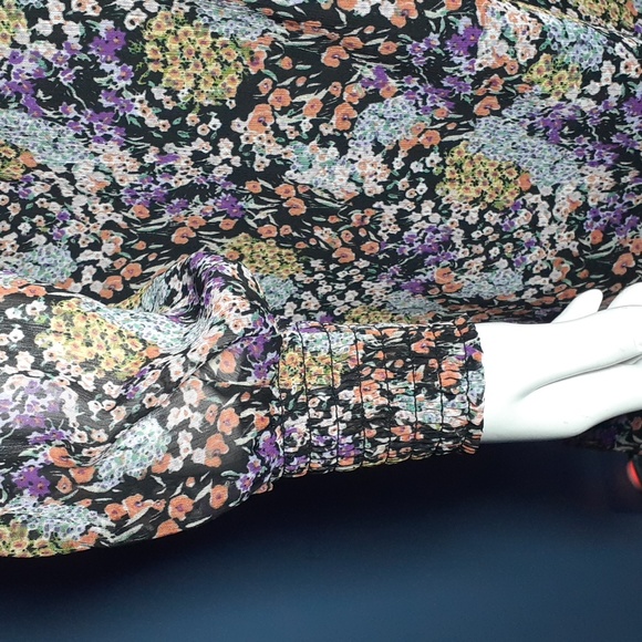 Cottagecore Style mini dress floral Size Large - Picture 4 of 6